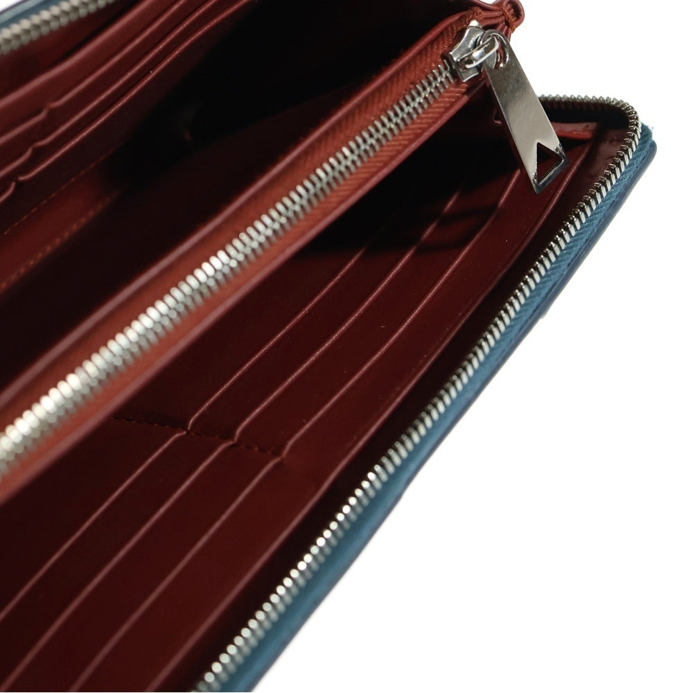 BOTTEGA VENETA(ボッテガヴェネタ) カセット ジップアラウンドロングウォレット ネイビー