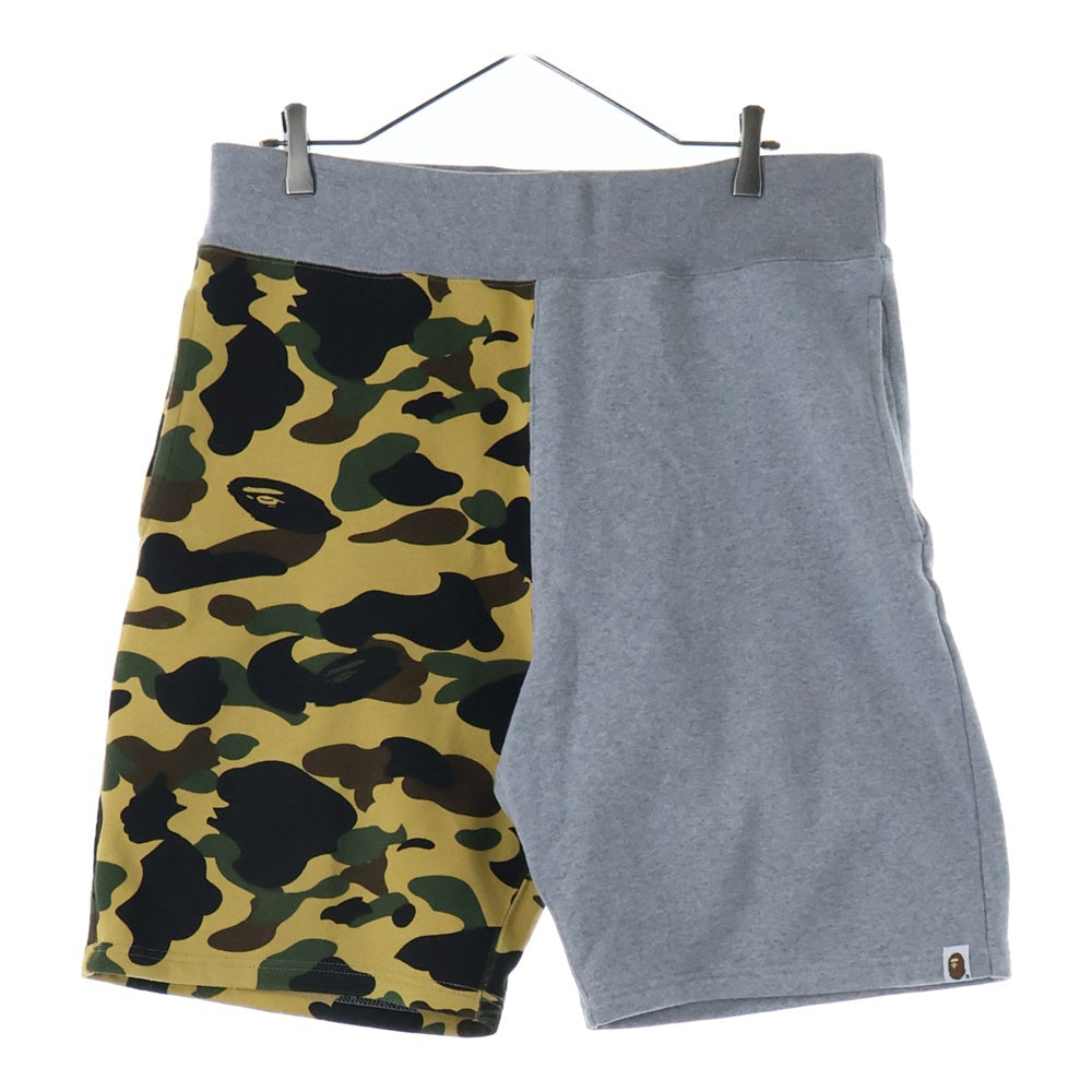 A BATHING APE(アベイシングエイプ) 1ST CAMO BACK SHARK SWEAT SHORTS 1STカモ バックシャーク スウェットハーフパンツ グレー/カモ