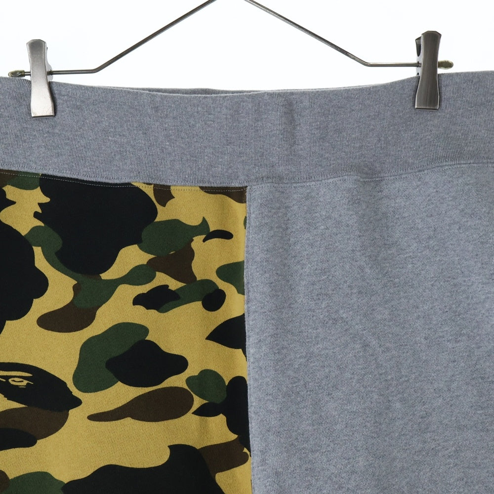A BATHING APE(アベイシングエイプ) 1ST CAMO BACK SHARK SWEAT SHORTS 1STカモ バックシャーク スウェットハーフパンツ グレー/カモ
