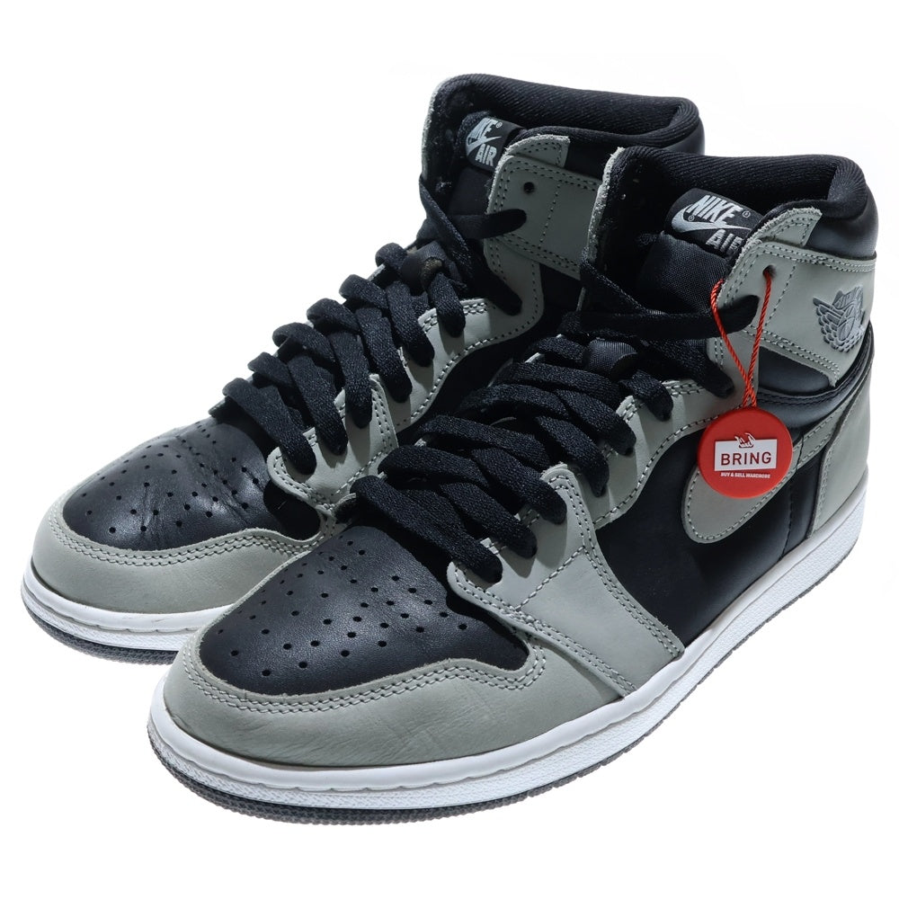 NIKE(ナイキ) Air Jordan 1 High OG Shadow 2.0 エアジョーダン1 ハイ OG シャドウ2.0 ハイカットスニーカー グレー/ブラック US9.5/27.5cm 555088-035