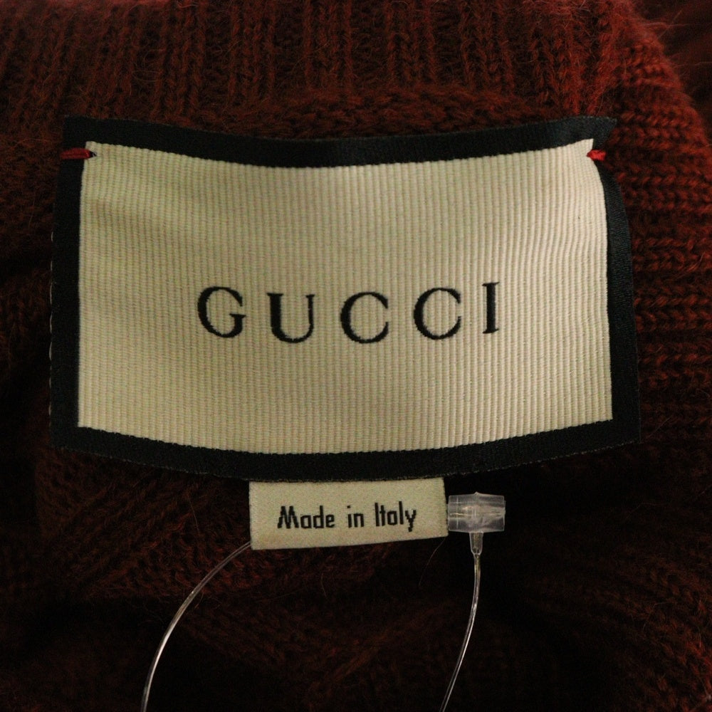 GUCCI(グッチ) リブ編み タートルネック 長袖ニットセーター ブラウン 626086 XKBE7