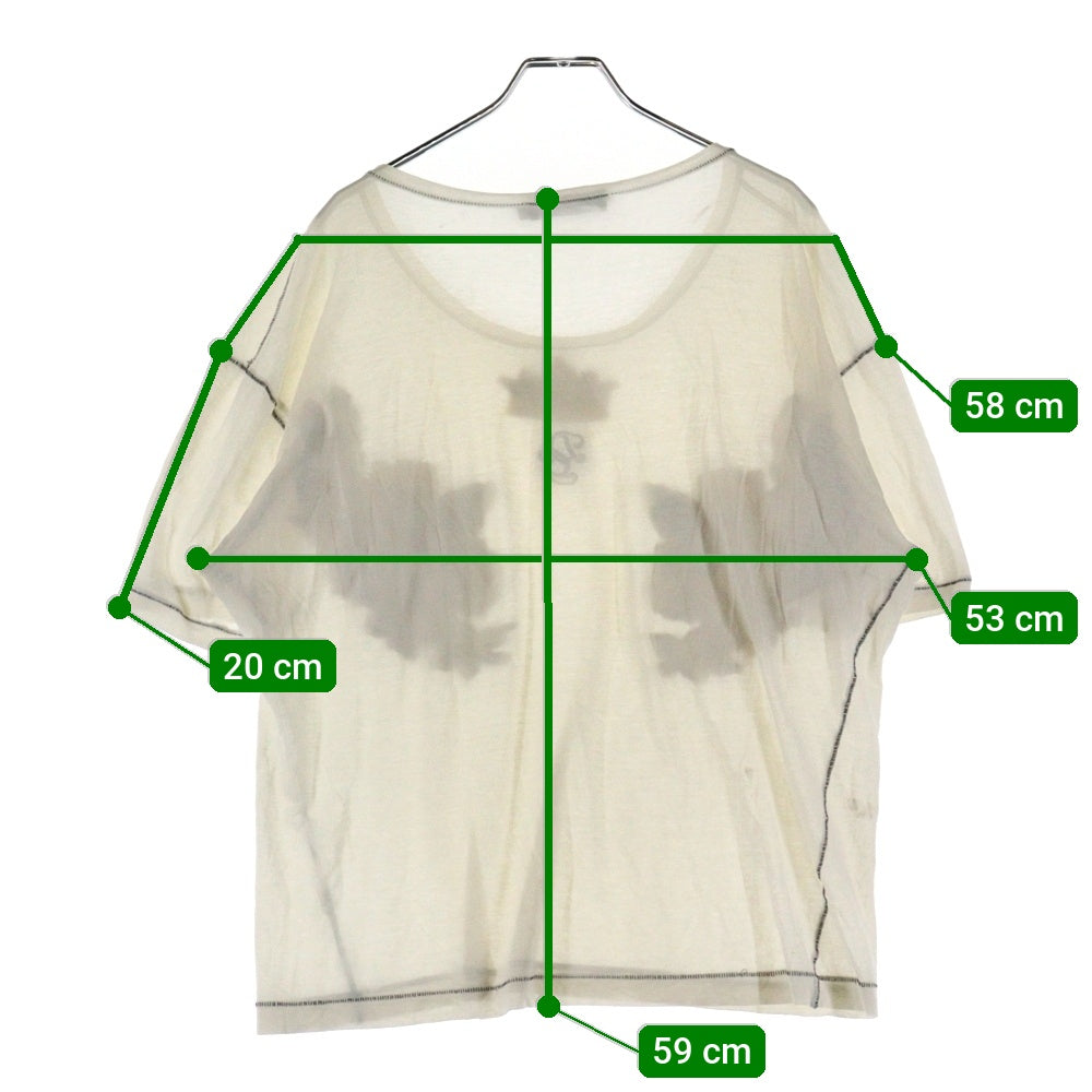 DOLCE & GABBANA(ドルチェアンドガッバーナ) エンジェルクラウンプリント クルーネック半袖Tシャツカットソー アイボリー