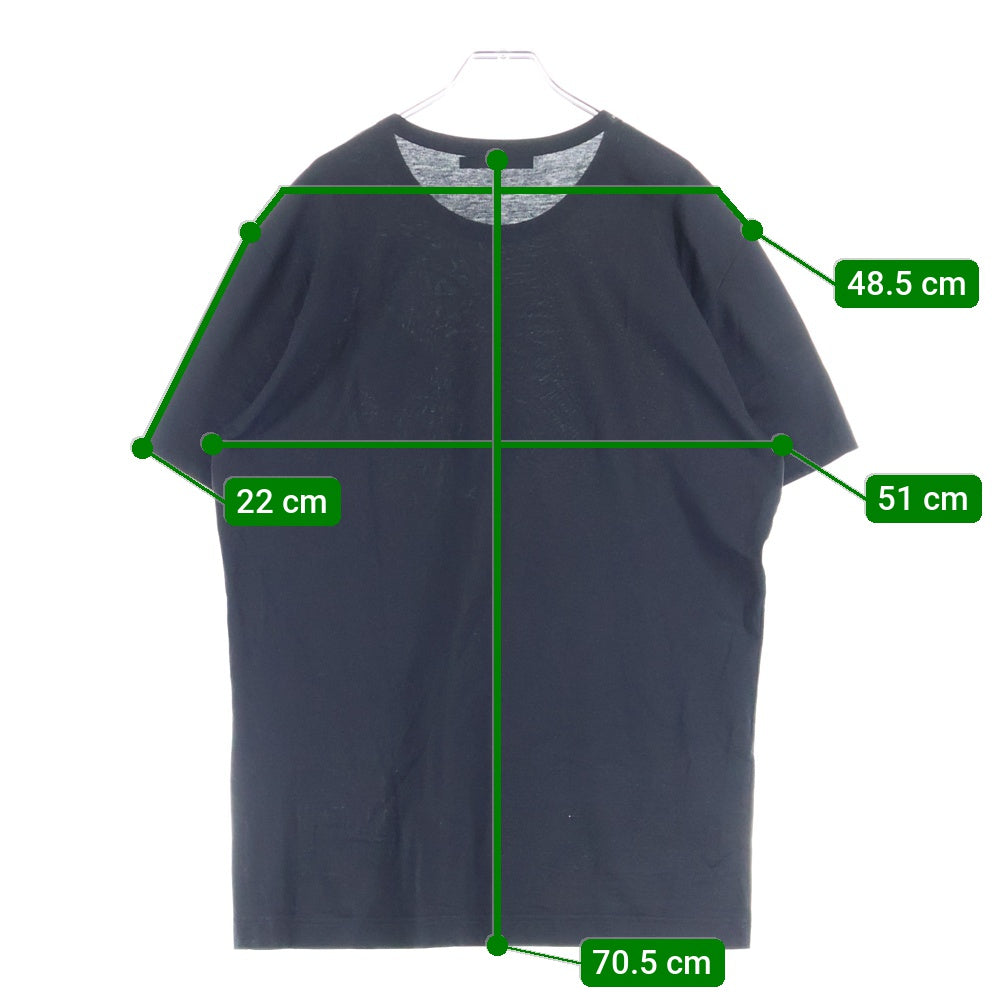 DOLCE & GABBANA(ドルチェアンドガッバーナ) フロンド刺繍ロゴ クルーネック半袖Tシャツカットソー ブラック