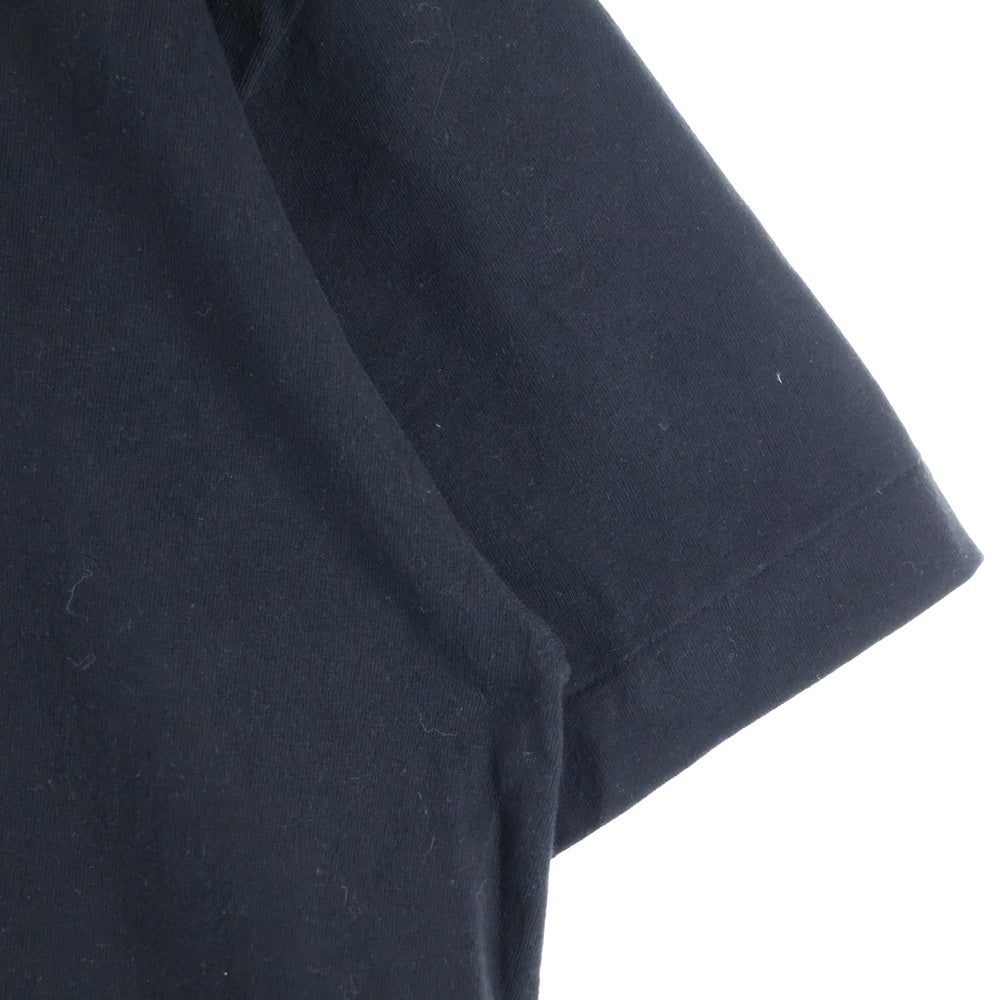 PLAY COMME des GARCONS(プレイコムデギャルソン) レッドハート ロゴ刺繍 クルーネック半袖Tシャツカットソー ブラック AZ-T304