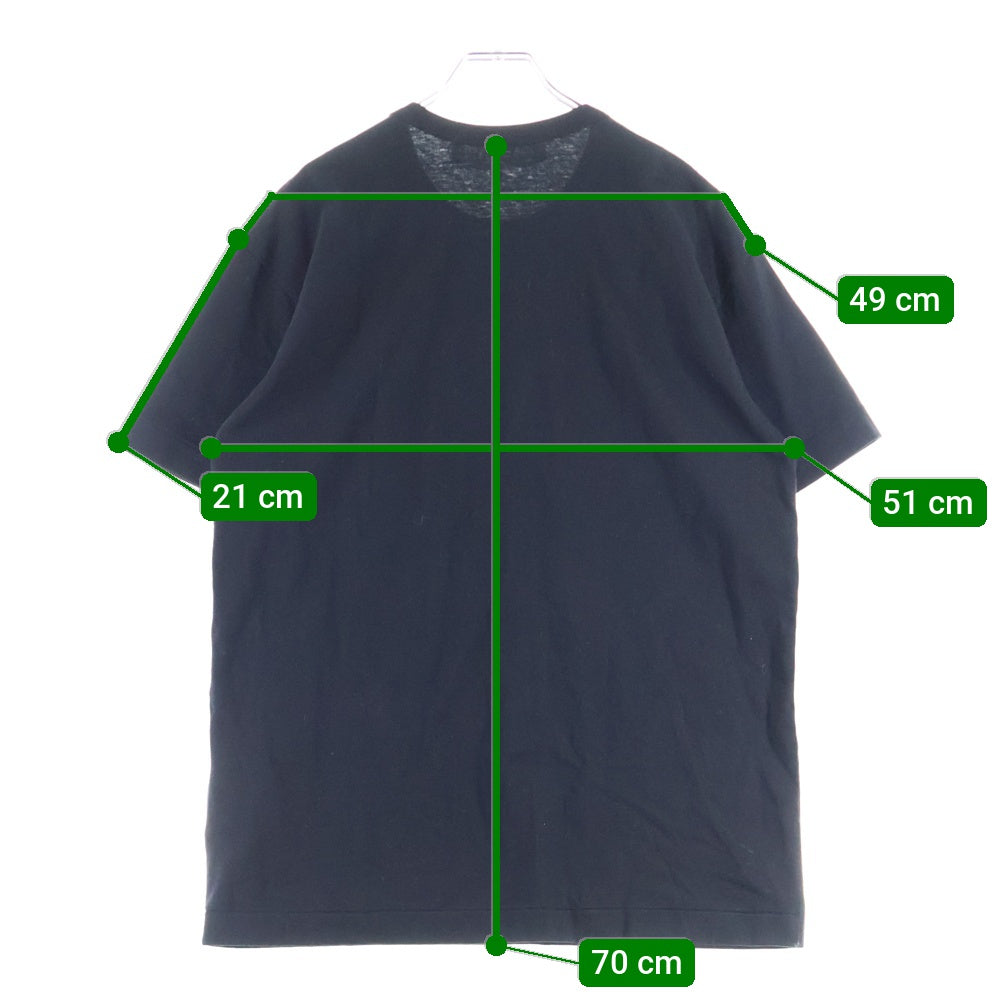 PLAY COMME des GARCONS(プレイコムデギャルソン) レッドハート ロゴ刺繍 クルーネック半袖Tシャツカットソー ブラック AZ-T304