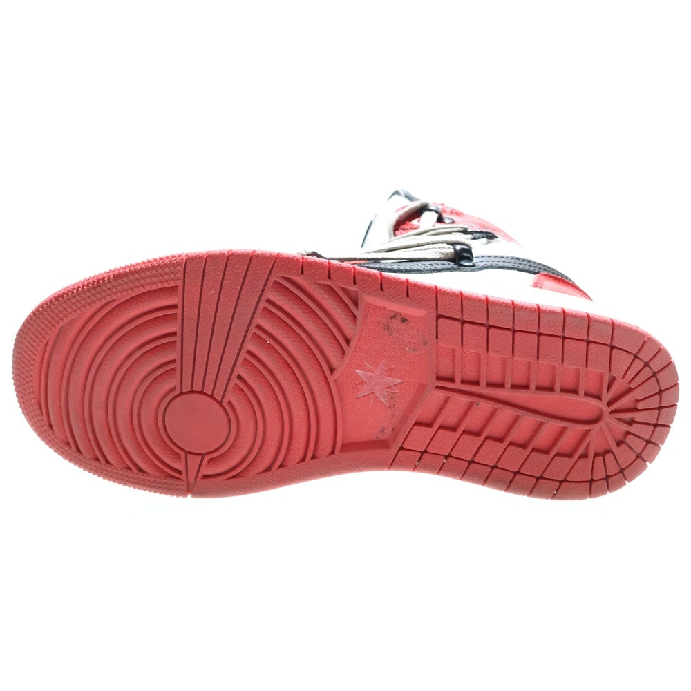 NO BRAND(ノーブランド) VOGAL STAND ヴォーガル スタンド 1'S SNEAKER CHICAGO ハイカットスニーカー レディース レッド/ブラック US6/24cm 332550-164