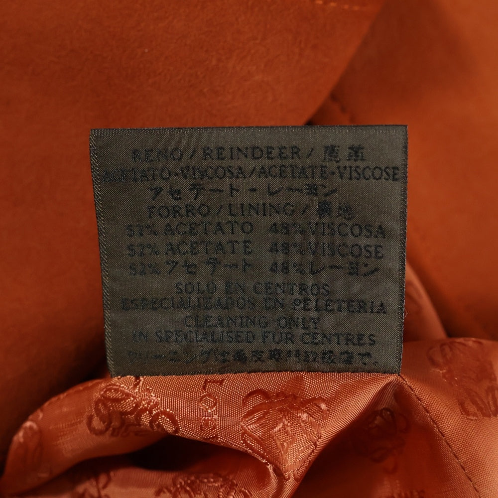 LOEWE(ロエベ) スエードテーラードジャケット オレンジ