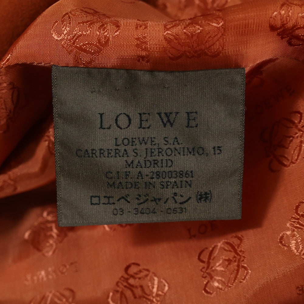 LOEWE(ロエベ) スエードテーラードジャケット オレンジ