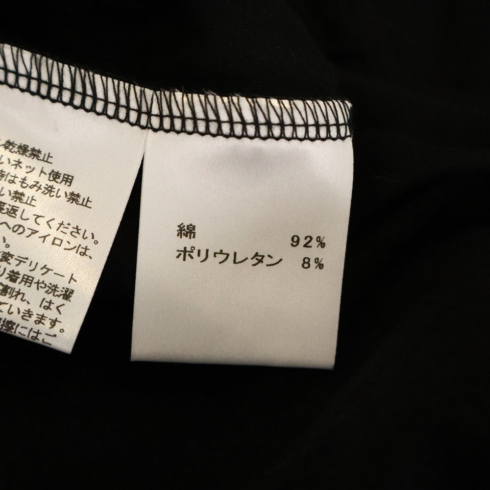 EMPORIO ARMANI(エンポリオアルマーニ) バックラメプリント Vネック半袖Tシャツカットソー ブラック