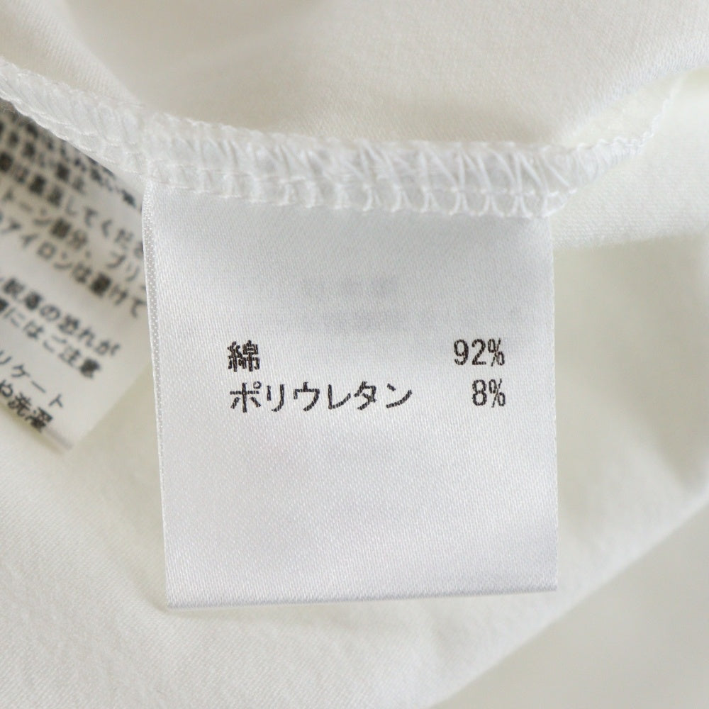 EMPORIO ARMANI(エンポリオアルマーニ) バックロゴプリント アームポケット Vネック半袖Tシャツカットソー ホワイト