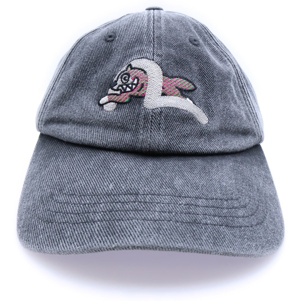 EVISU(エビス) ×ICECREAM ロゴ刺繍 デニムキャップ グレー 2EAICU5HT7030XXCT