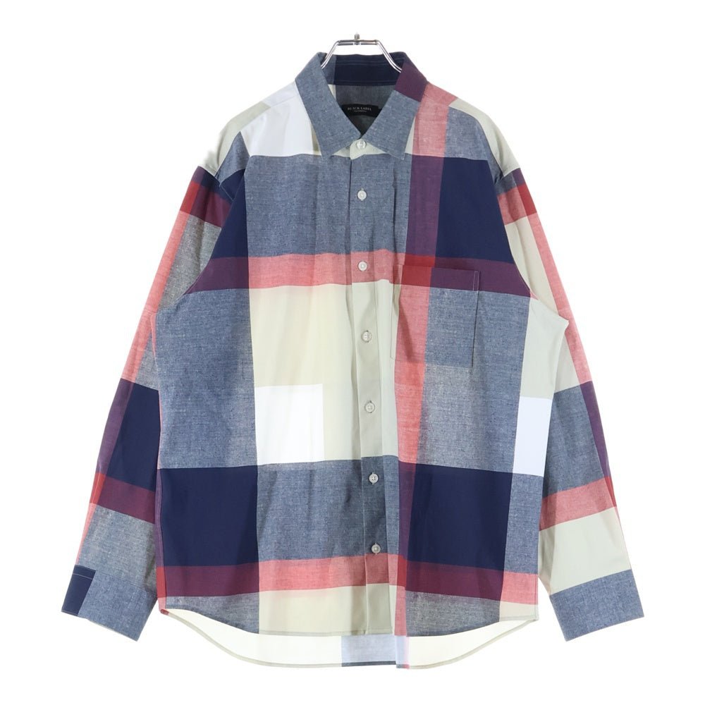 BLACK LABEL CRESTBRIDGE(ブラックレーベルクレストブリッジ) 長袖ナイロンチェックシャツ マルチカラー 51M08-518-47