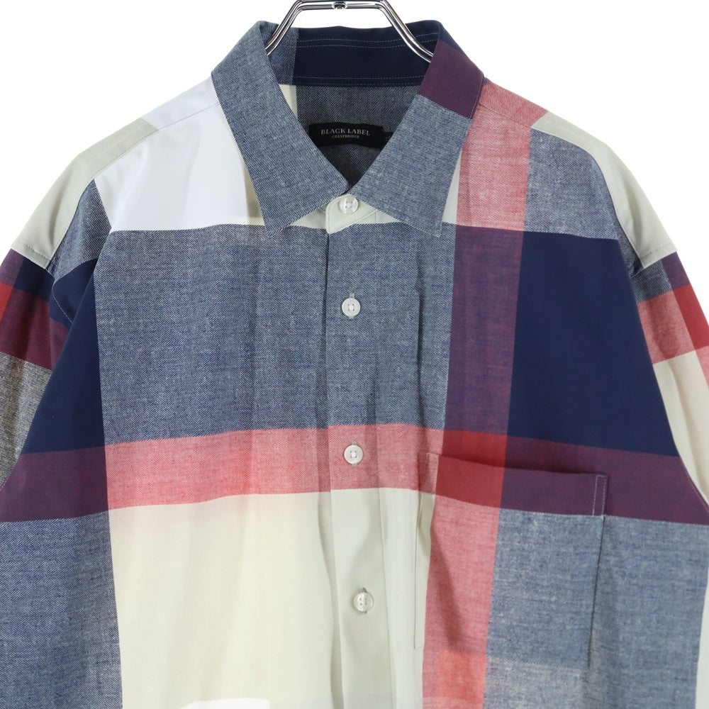 BLACK LABEL CRESTBRIDGE(ブラックレーベルクレストブリッジ) 長袖ナイロンチェックシャツ マルチカラー 51M08-518-47