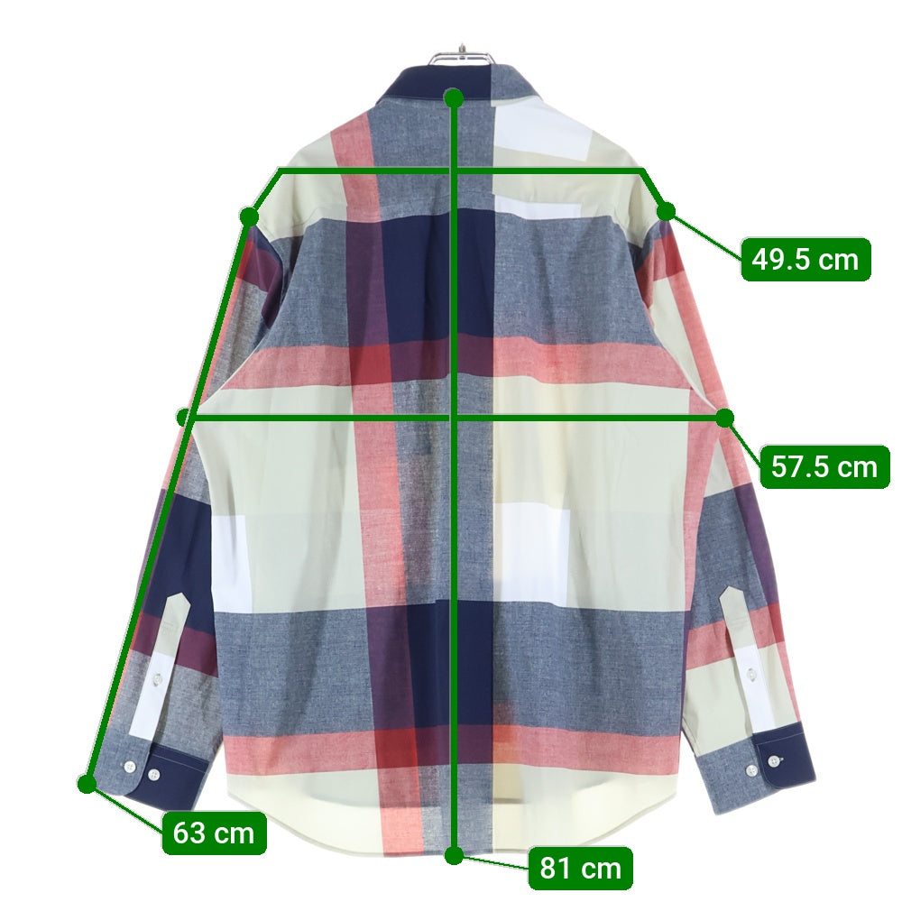 BLACK LABEL CRESTBRIDGE(ブラックレーベルクレストブリッジ) 長袖ナイロンチェックシャツ マルチカラー 51M08-518-47