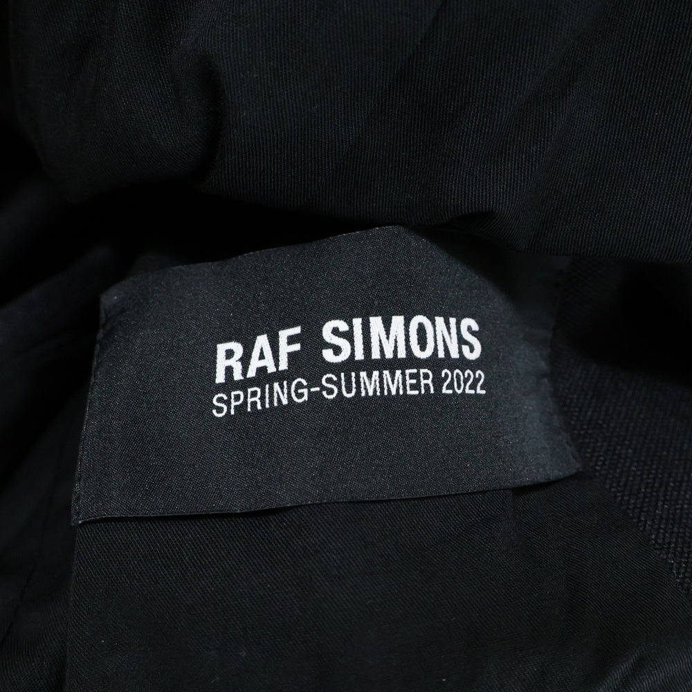 RAF SIMONS(ラフシモンズ) 22SS グラフィックデザイン テーラードジャケット ブラック/レッド 221-547