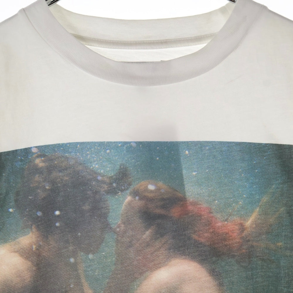 agnes b.(アニエスベー) OLIVIA BEE フォトプリント クルーネック半袖Tシャツカットソー ホワイト 7835SBD9