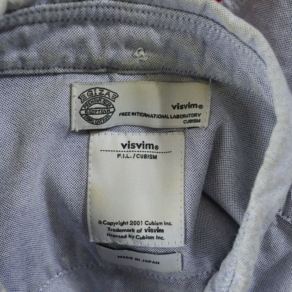 VISVIM(ヴィスヴィム) LUNGTA B.D. STARS L/S SHIRT 長袖シャツ ライトブルー 0116105011004