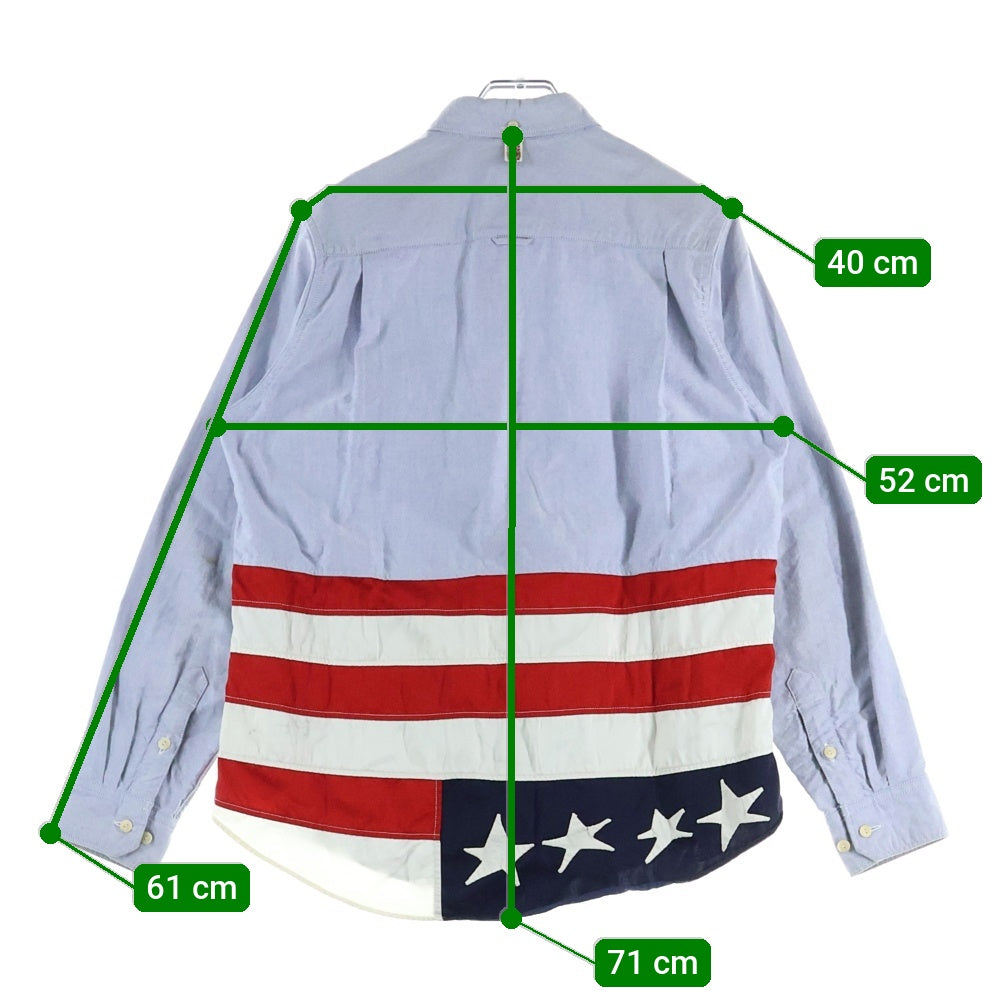 VISVIM(ヴィスヴィム) LUNGTA B.D. STARS L/S SHIRT 長袖シャツ ライトブルー 0116105011004