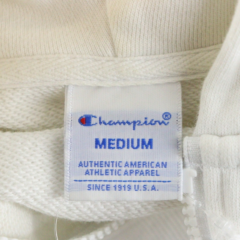 CHAMPION(チャンピオン) フロント刺繍ロコ ジップアップパーカー ホワイト C3-C119