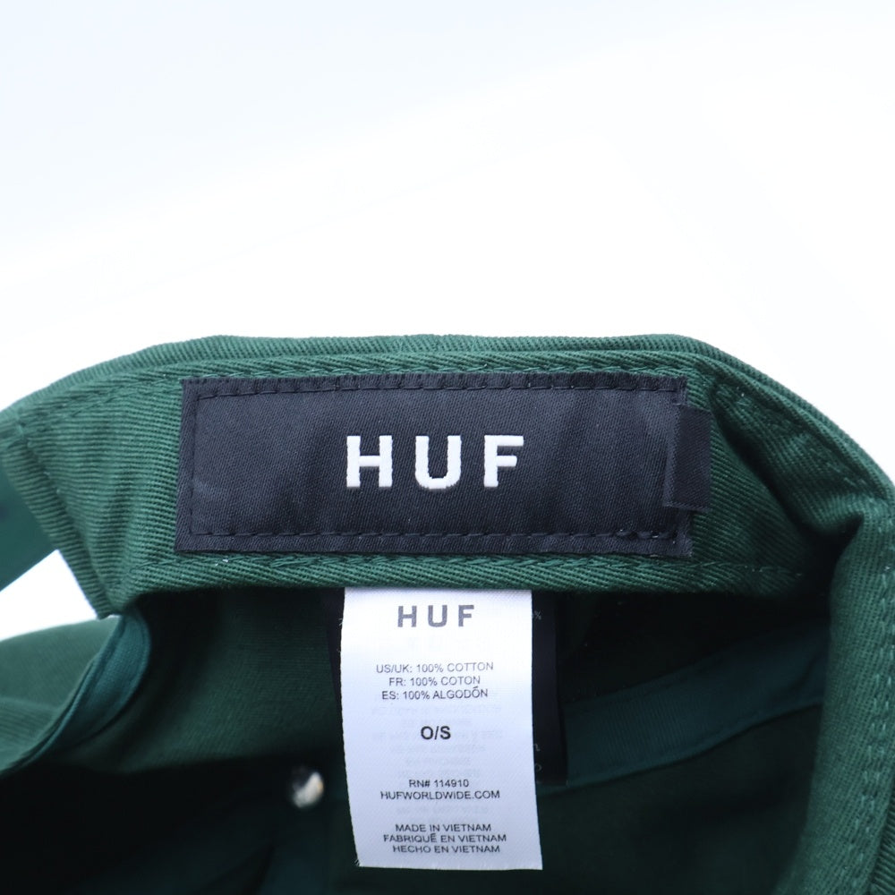 HUF(ハフ) ダイス刺繍ロゴ スナップバックキャップ 帽子 グリーン HT00704