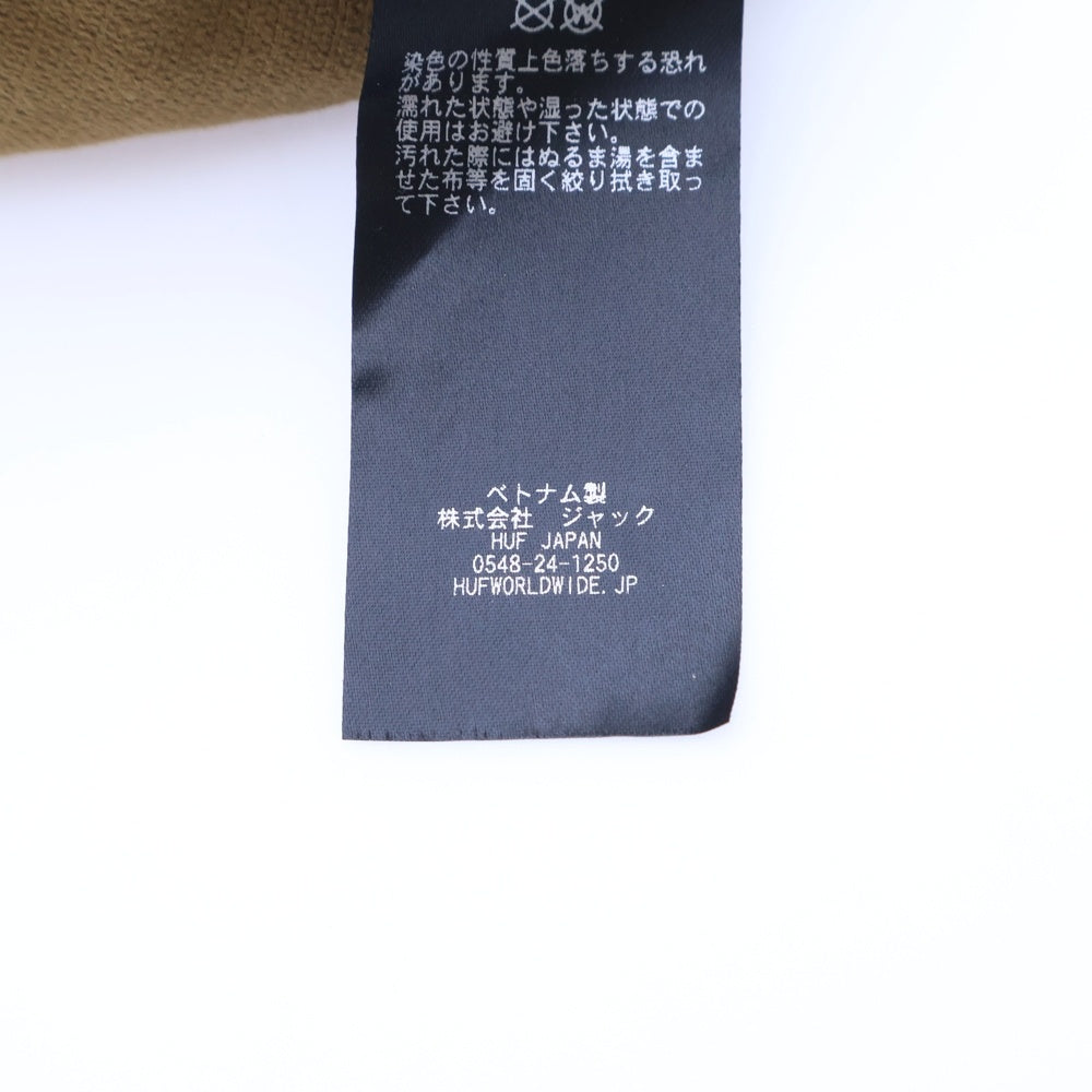 HUF(ハフ) フロント刺繍ロゴ コーデュロイキャップ 帽子 ブラウン HT00594