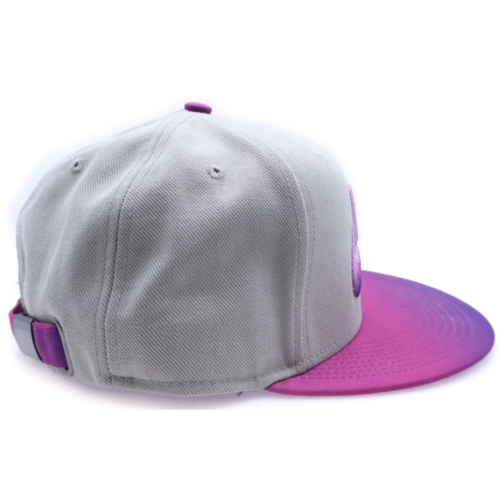 NIKE(ナイキ) フロント刺繍ロゴ ベースボールキャップ グレー/パープル