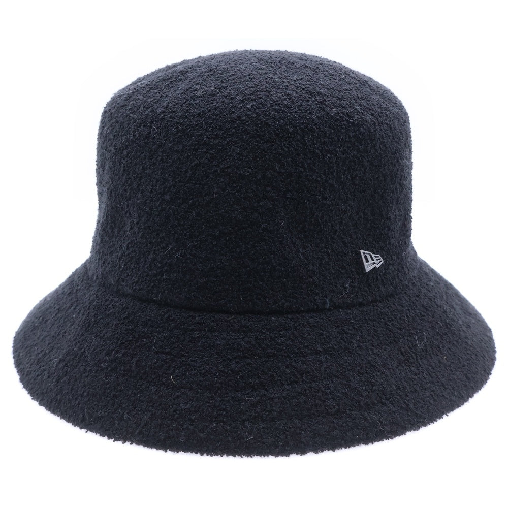 NEW ERA(ニューエラ) ロゴプレート付き バケットハット 帽子 ブラック
