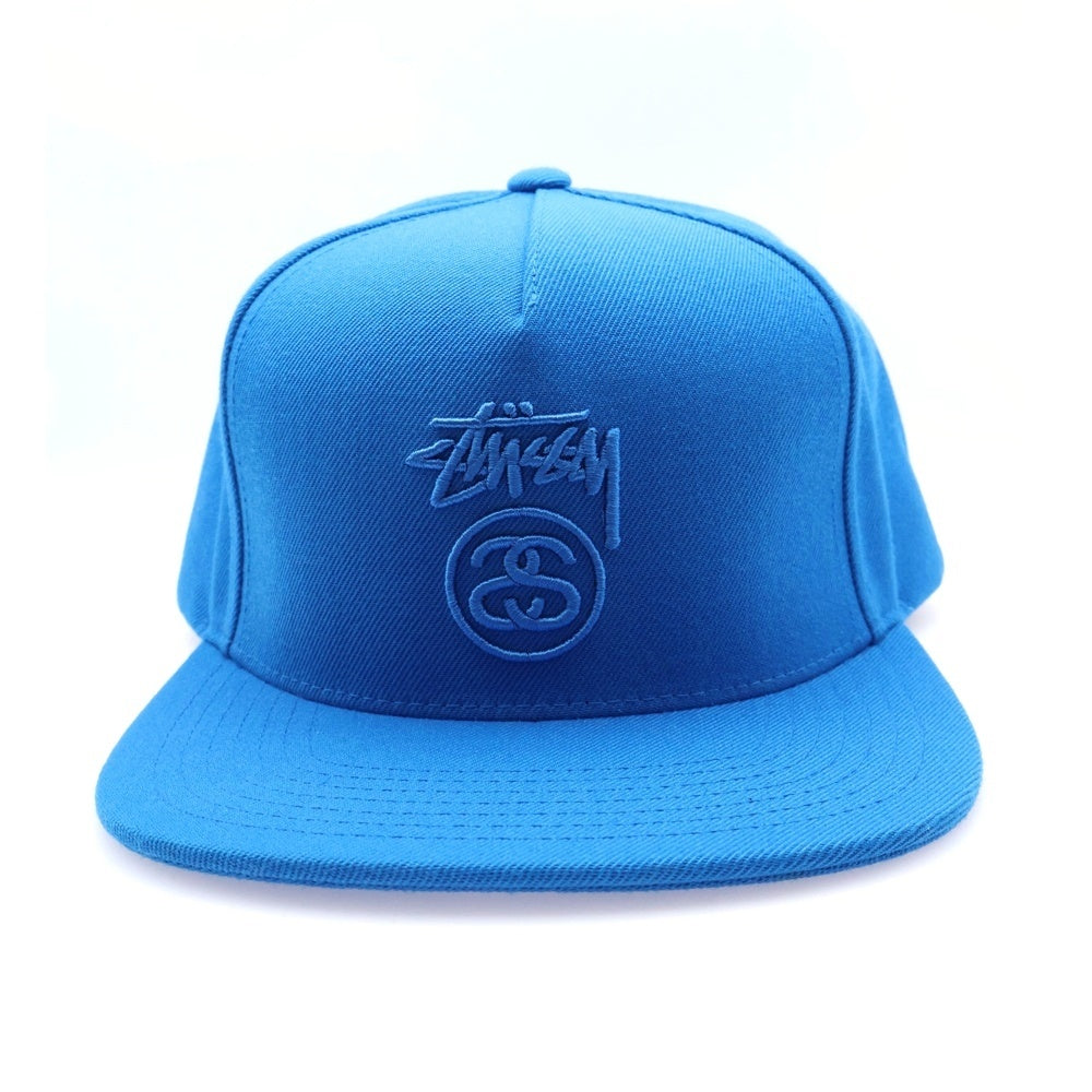 STUSSY(ステューシー) フロント刺繍ロゴ スナップバックキャップ ブルー