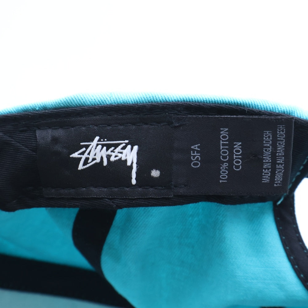STUSSY(ステューシー) フロント刺繍ロゴ スナップバックキャップ ライトブルー