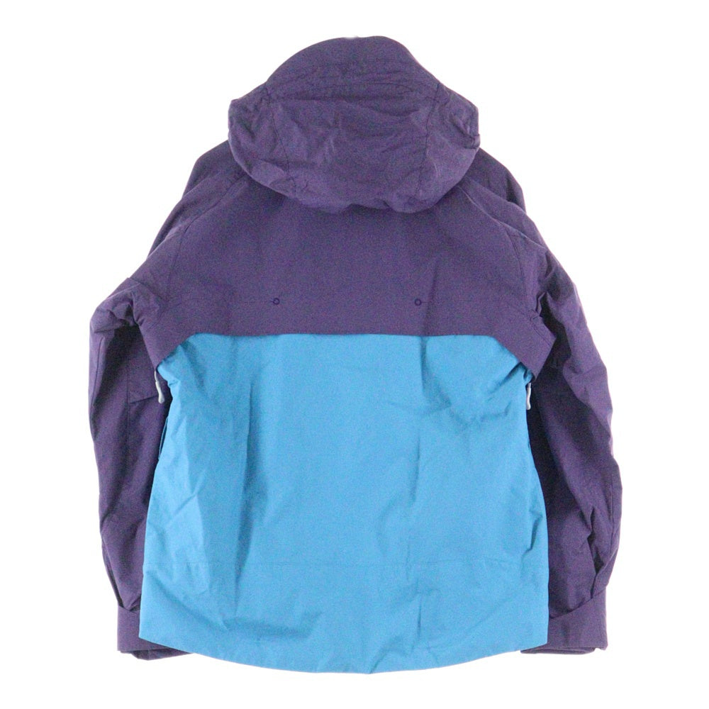 Marmot(マーモット) フロント刺繍ロゴ ツートンカラーフーディージャケット パープル/ブルー