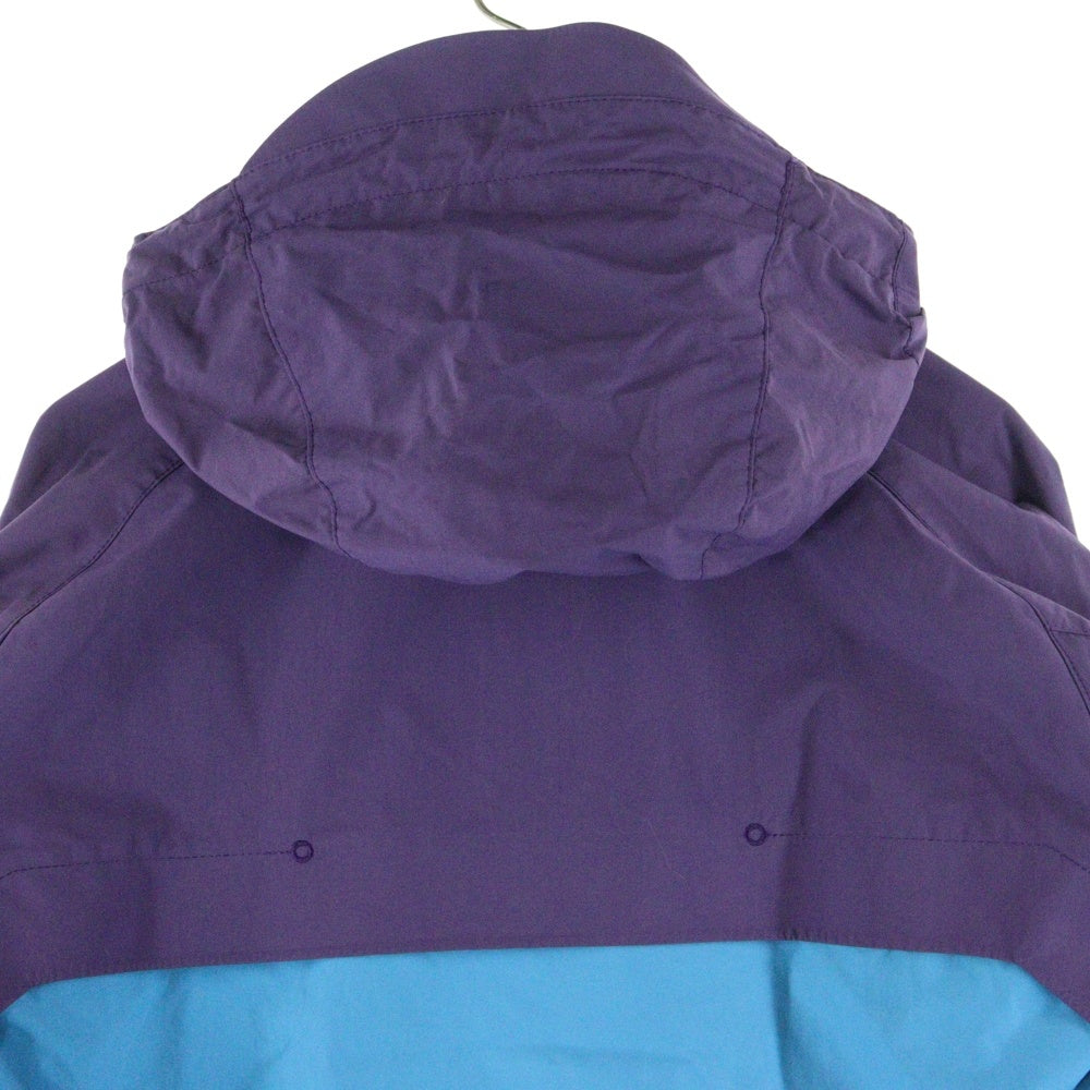 Marmot(マーモット) フロント刺繍ロゴ ツートンカラーフーディージャケット パープル/ブルー