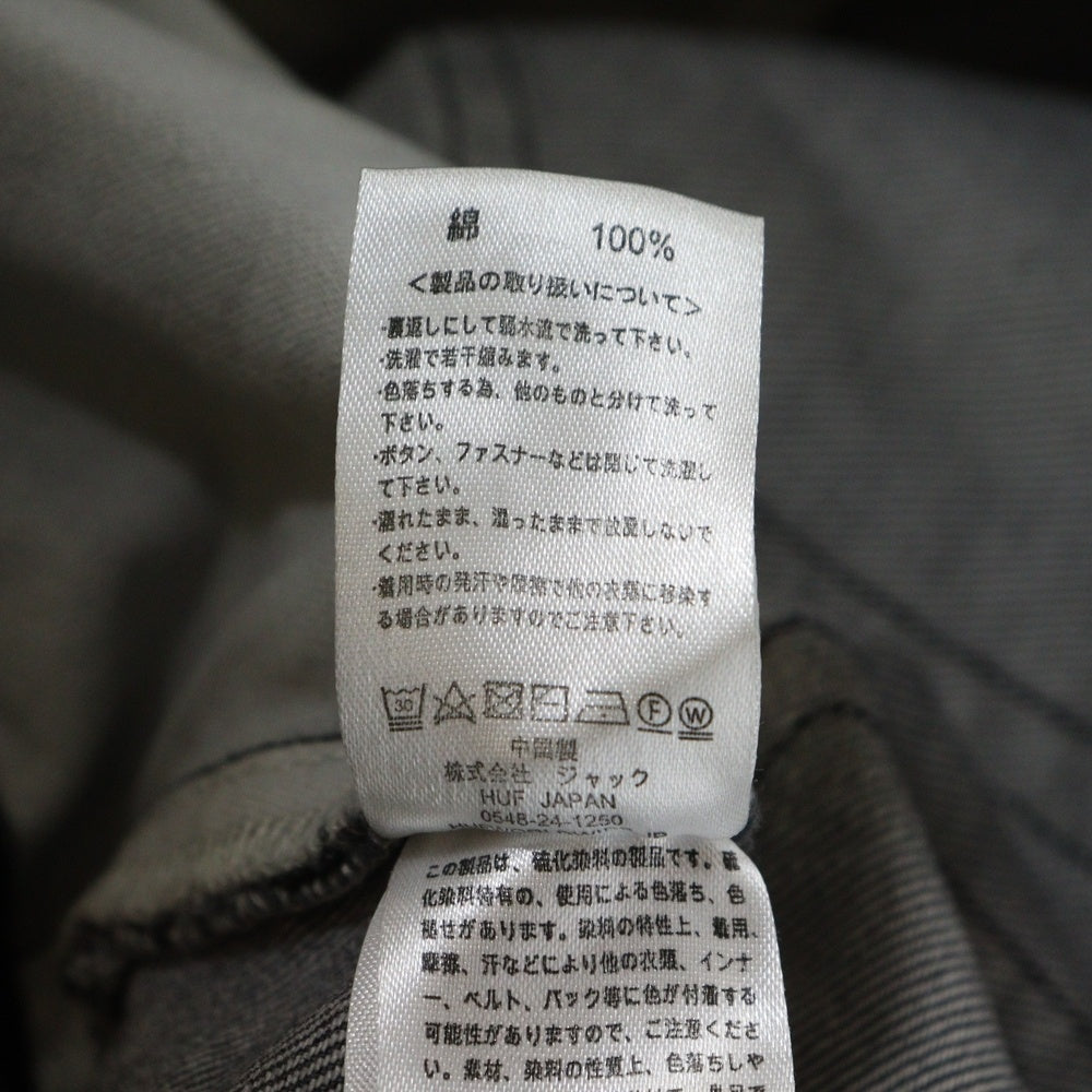 HUF(ハフ) テーパードデニムパンツ グレー