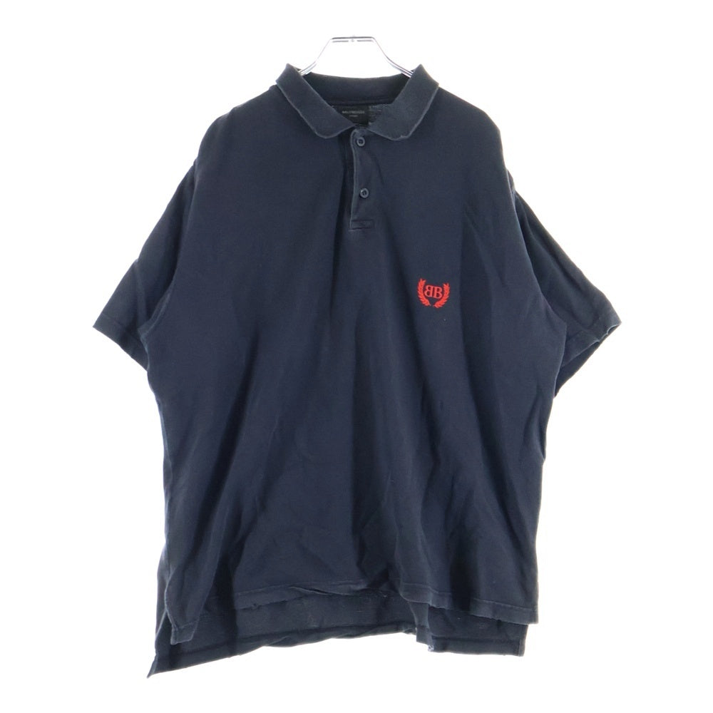 BALENCIAGA(バレンシアガ) LAUREL CLASSIC S/S ローレルクラシック 半袖ポロシャツ ブラック 828531