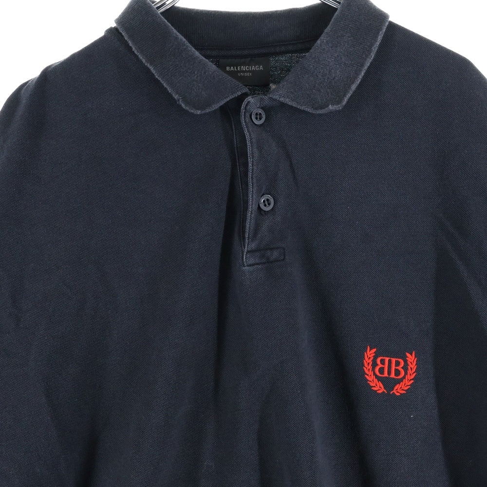 BALENCIAGA(バレンシアガ) LAUREL CLASSIC S/S ローレルクラシック 半袖ポロシャツ ブラック 828531