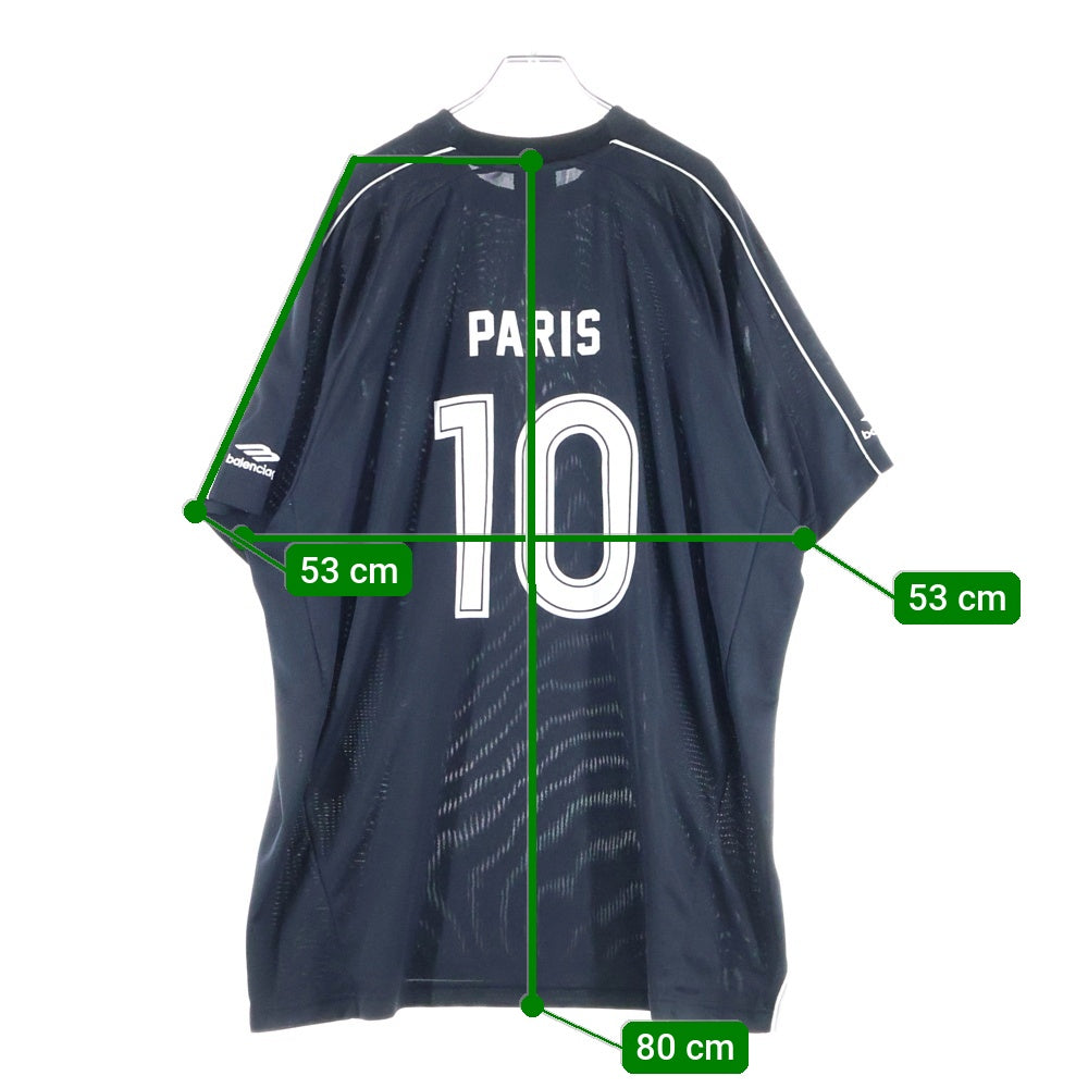BALENCIAGA(バレンシアガ) 24SS Soccer サッカーロゴ オーバーサイズ 半袖Tシャツ ブラック 777705
