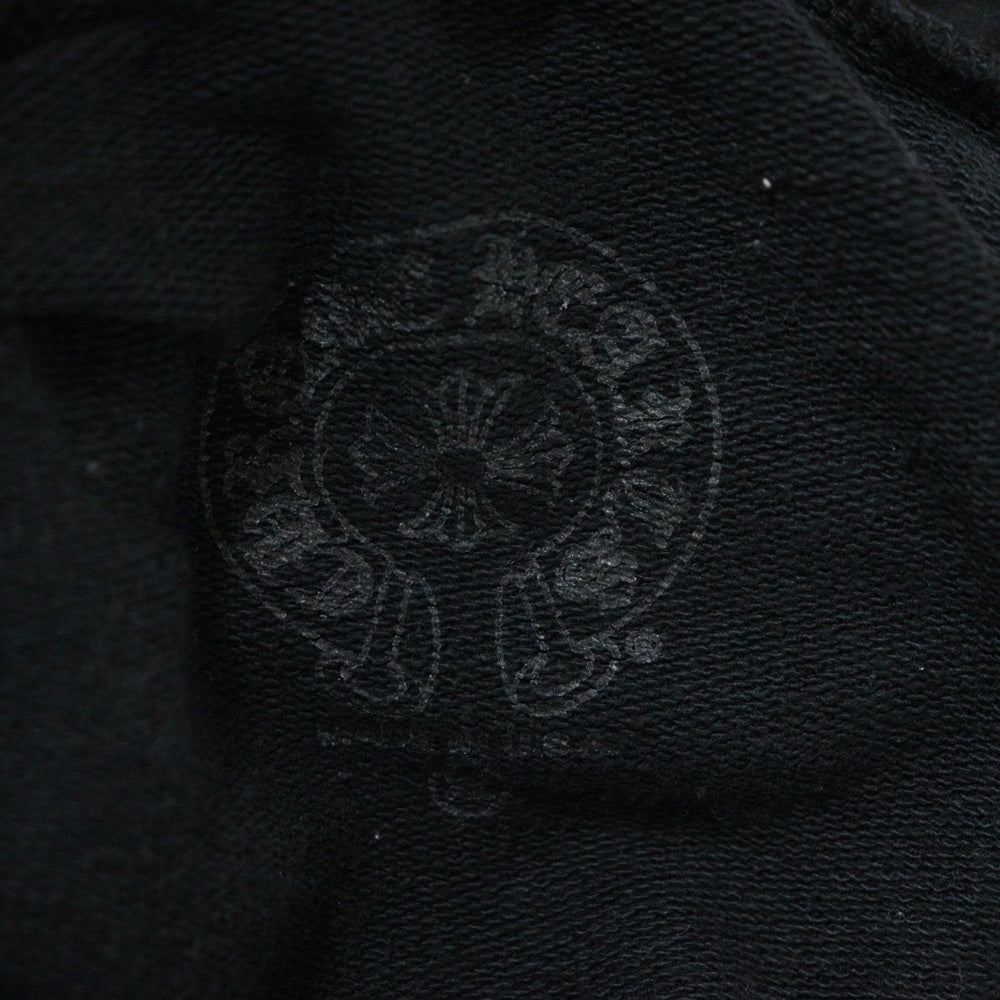 CHROME HEARTS(クロムハーツ) Graveyard Cemetery Cross Sweat Hoodie グレイブヤード セメタリークロス スウェットフーディ 胸ホースシュー 袖フローラルクロスパーカー