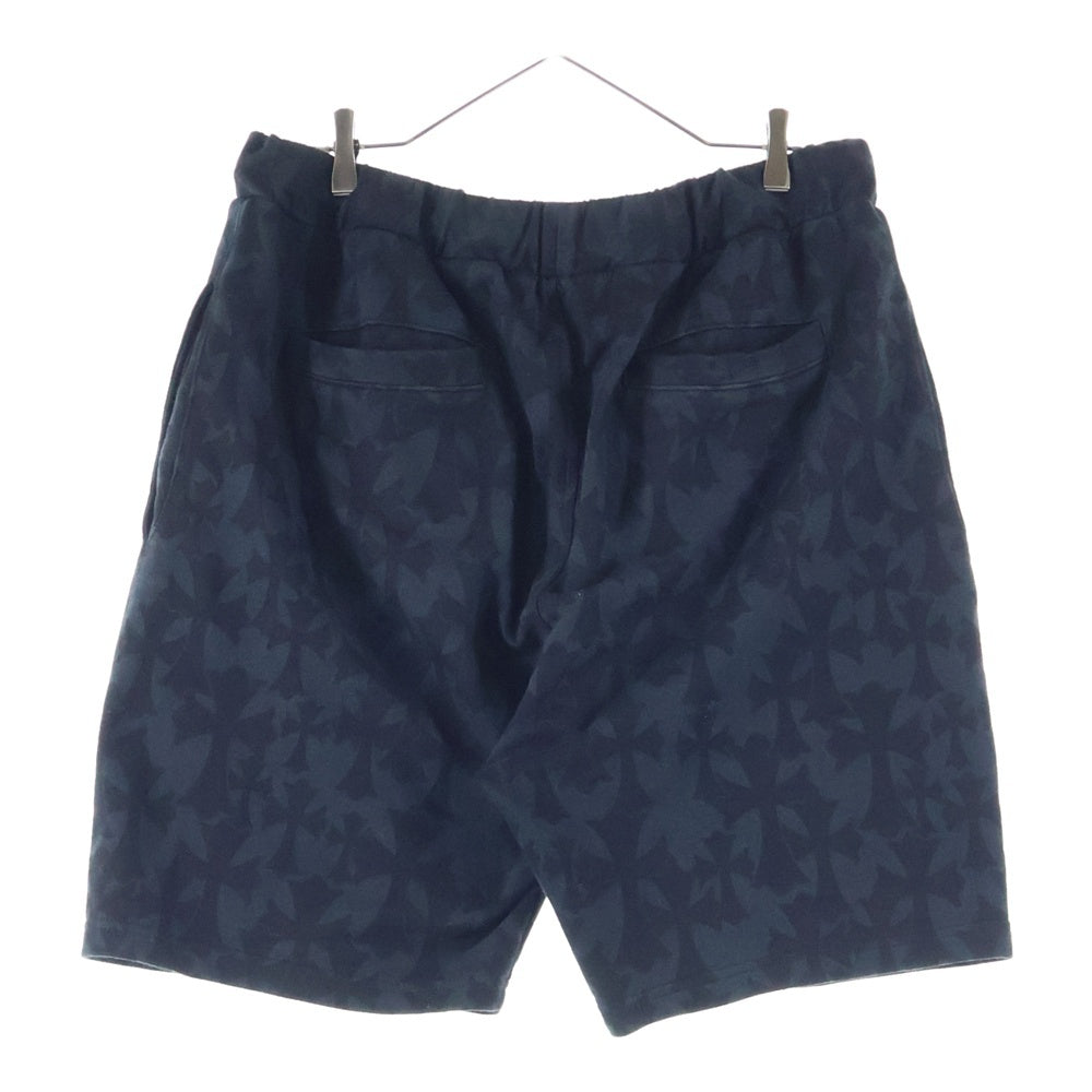 CHROME HEARTS(クロムハーツ) Graveyard Cemetery Cross Half Pants グレイブヤード セメタリークロス ハーフパンツ ホースシューロゴ ブラック