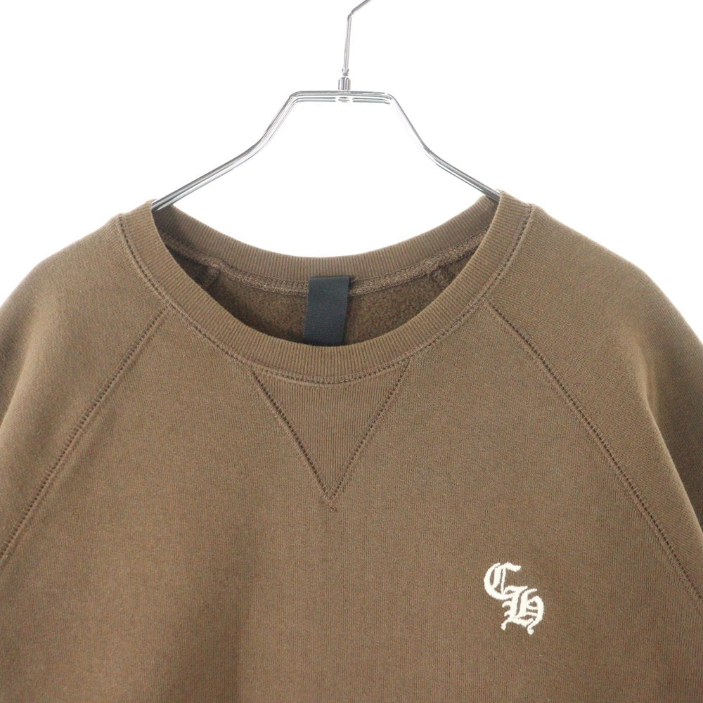 CHROME HEARTS(クロムハーツ) Y NOT SLOW RIDE S/S SWEAT T 胸CH刺繍ロゴ 半袖スウェット ブラウン