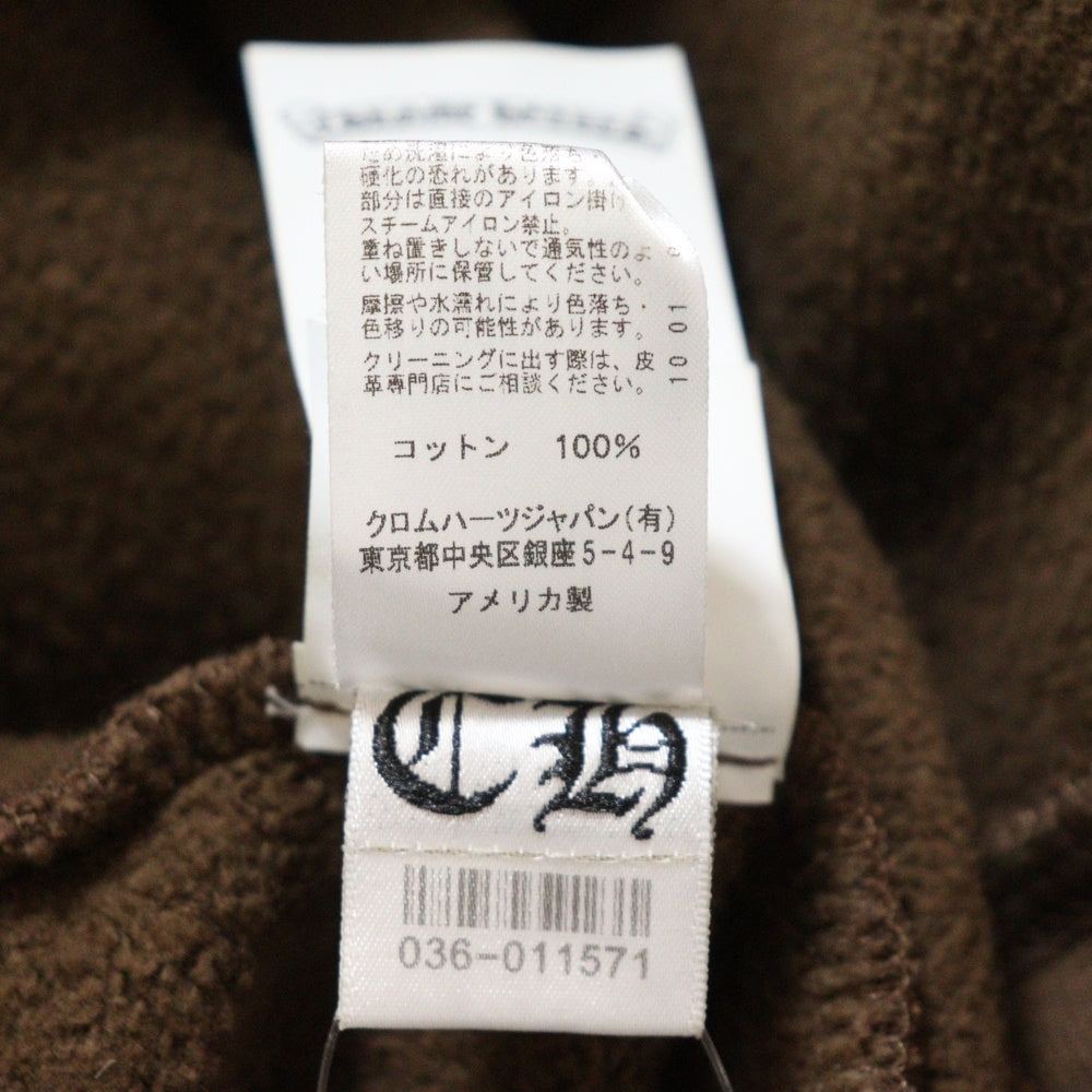 CHROME HEARTS(クロムハーツ) Y NOT SLOW RIDE S/S SWEAT T 胸CH刺繍ロゴ 半袖スウェット ブラウン