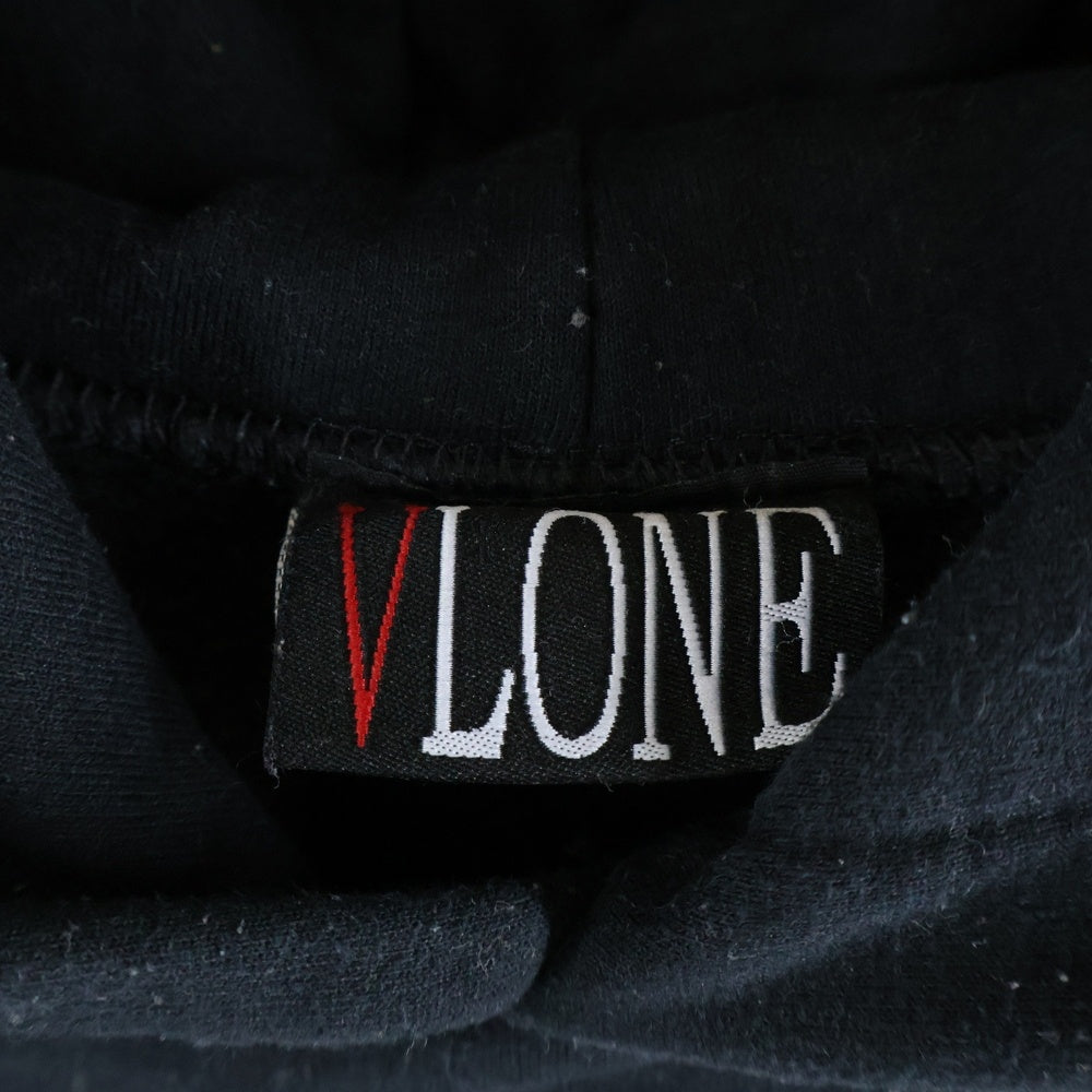 VLONE(ヴィーロン) フロントプリント プルオーバーパーカー ブラック