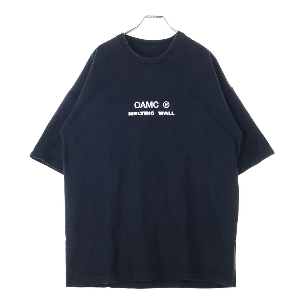 OAMC(オーエーエムシー) フロントロゴプリント クルーネック 半袖Tシャツ ブラック OAMS709367