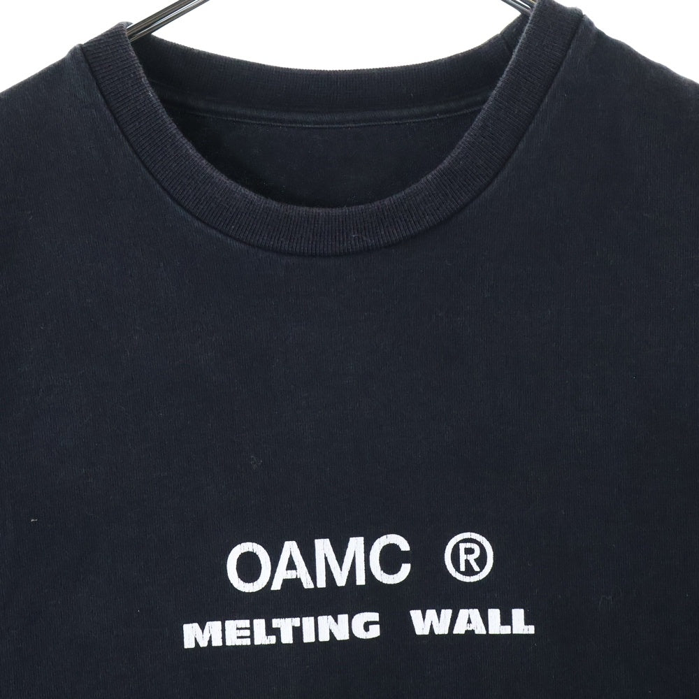 OAMC(オーエーエムシー) フロントロゴプリント クルーネック 半袖Tシャツ ブラック OAMS709367