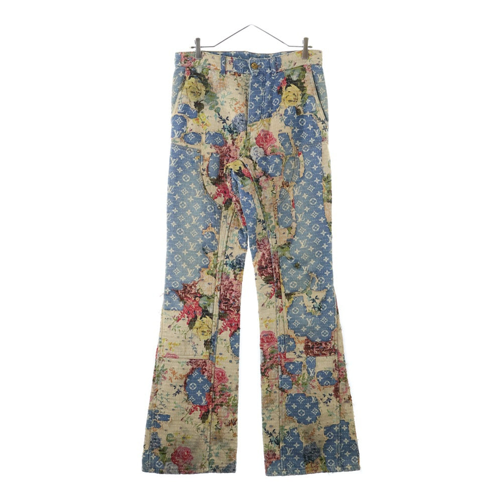 LOUIS VUITTON(ルイヴィトン) 22AW デストロイカーペンターベルボトムデニムパンツ ジーンズ RM222 JF0 HND90W インディゴ