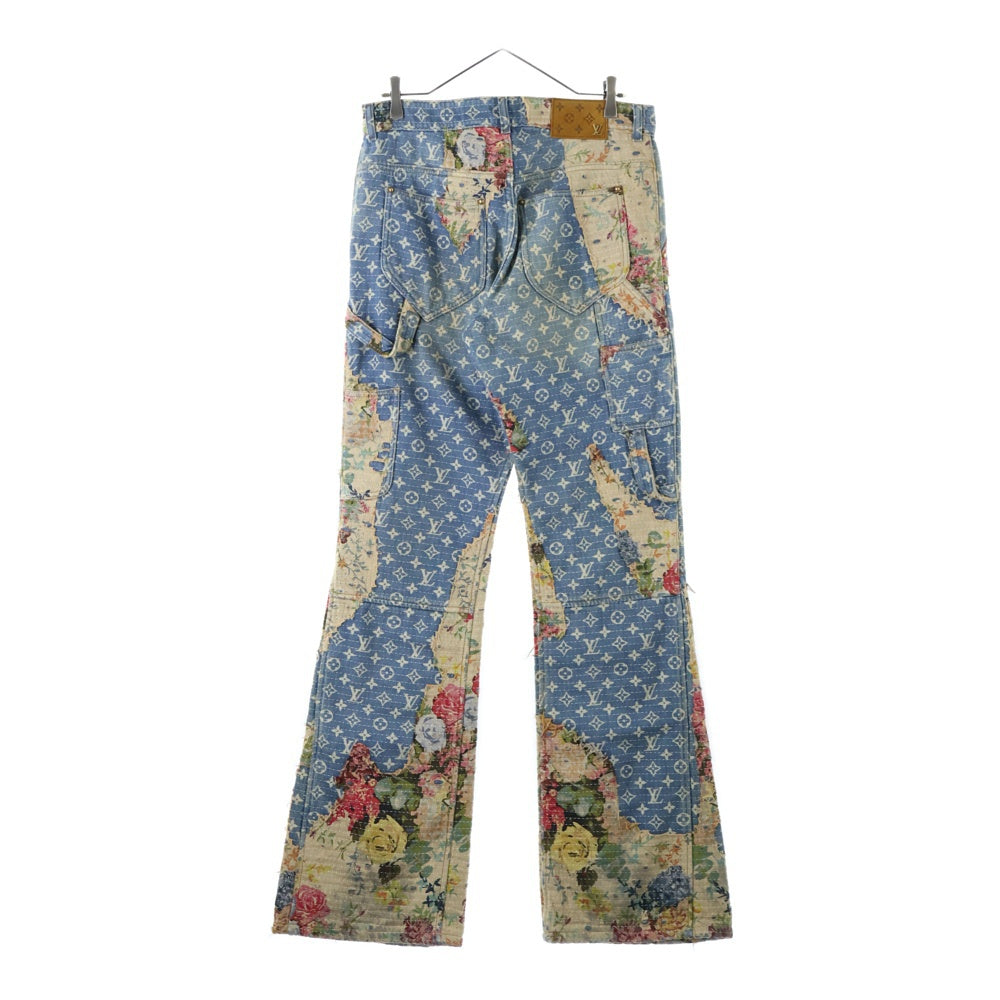 LOUIS VUITTON(ルイヴィトン) 22AW デストロイカーペンターベルボトムデニムパンツ ジーンズ RM222 JF0 HND90W インディゴ