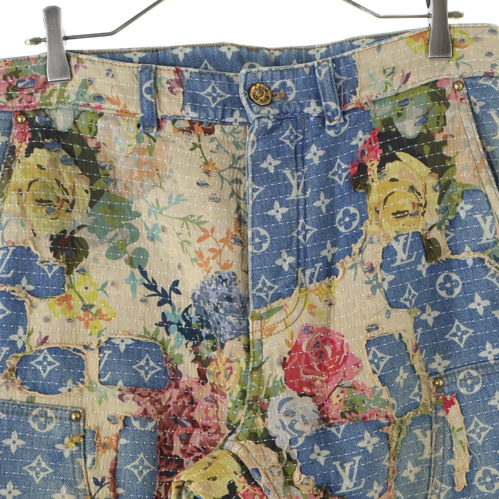 LOUIS VUITTON(ルイヴィトン) 22AW デストロイカーペンターベルボトムデニムパンツ ジーンズ RM222 JF0 HND90W インディゴ