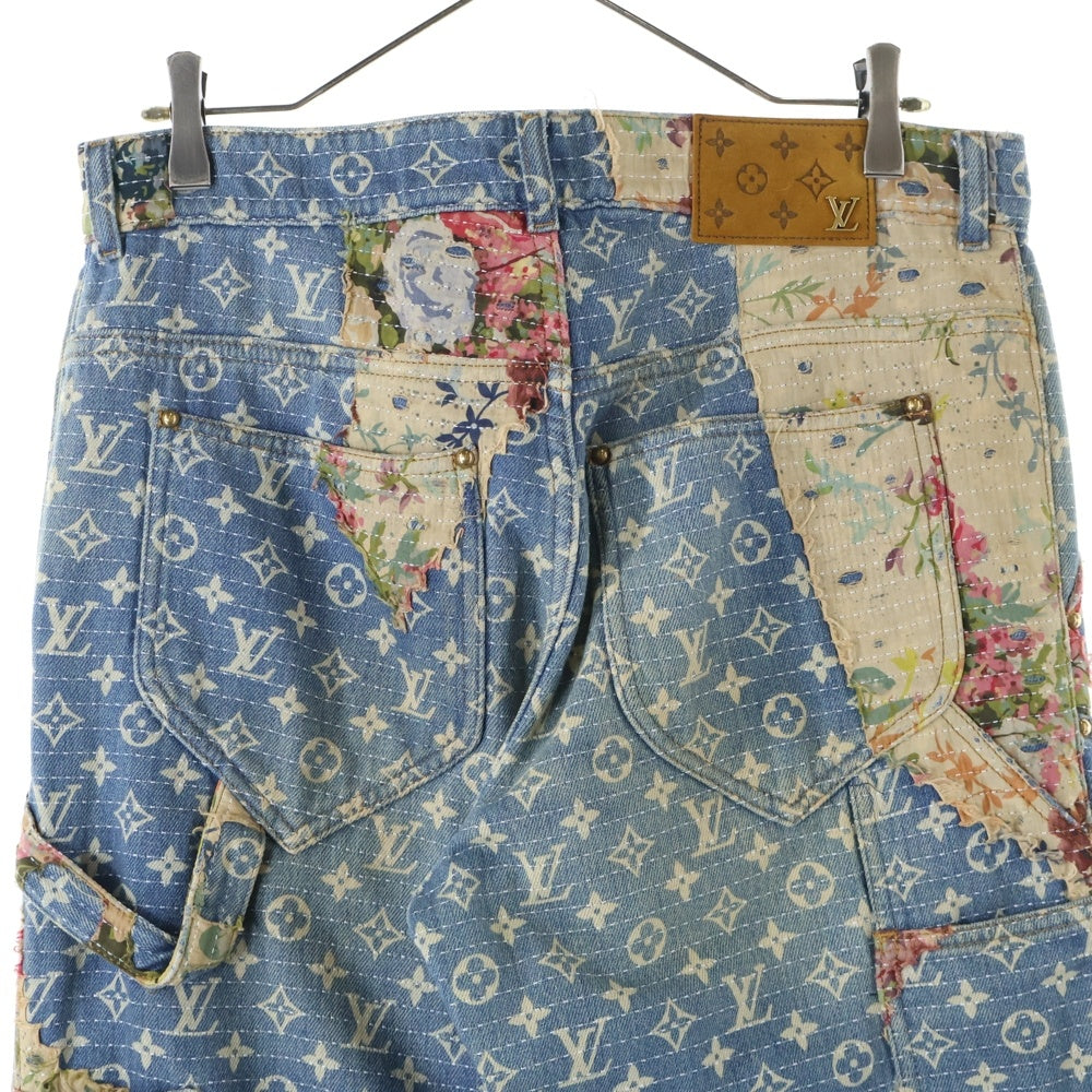 LOUIS VUITTON(ルイヴィトン) 22AW デストロイカーペンターベルボトムデニムパンツ ジーンズ RM222 JF0 HND90W インディゴ