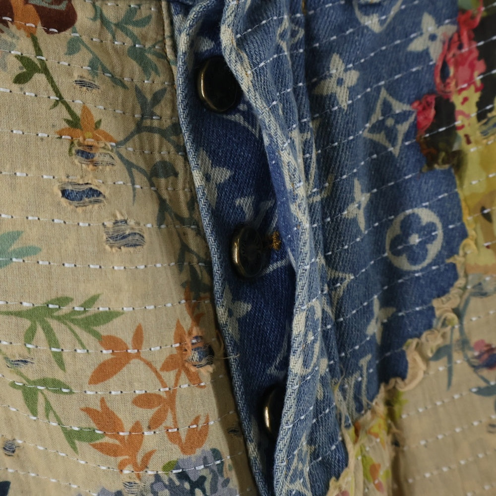 LOUIS VUITTON(ルイヴィトン) 22AW デストロイカーペンターベルボトムデニムパンツ ジーンズ RM222 JF0 HND90W インディゴ