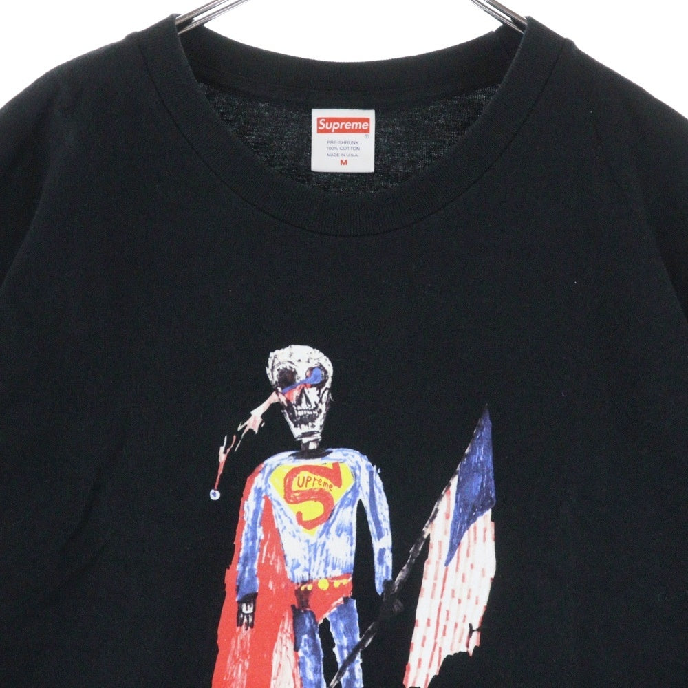 SUPREME(シュプリーム) 21SS Skeleton Tee フロントプリント クルーネック 半袖Tシャツ ブラック