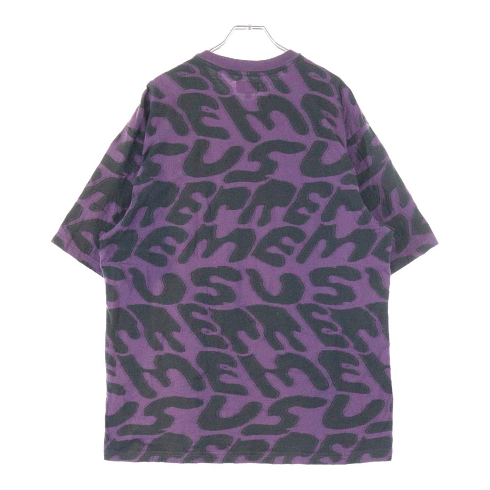 SUPREME(シュプリーム) 23SS Stacked Intarsia Tee クルーネック 半袖Tシャツ パープル