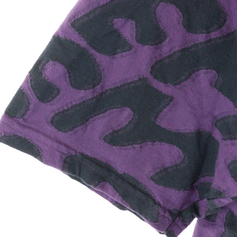 SUPREME(シュプリーム) 23SS Stacked Intarsia Tee クルーネック 半袖Tシャツ パープル